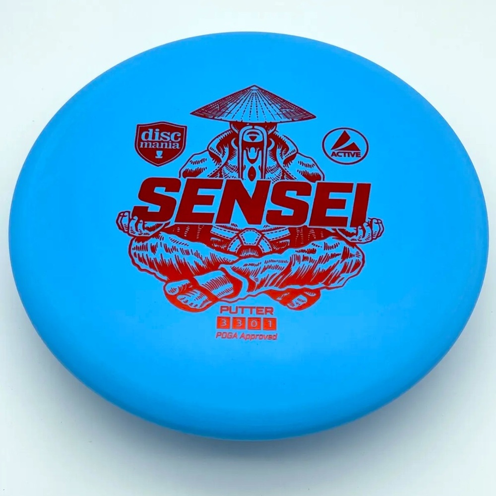 Discmania Active Sensei Putter Blue With Red Foil Stamp Disc Golf